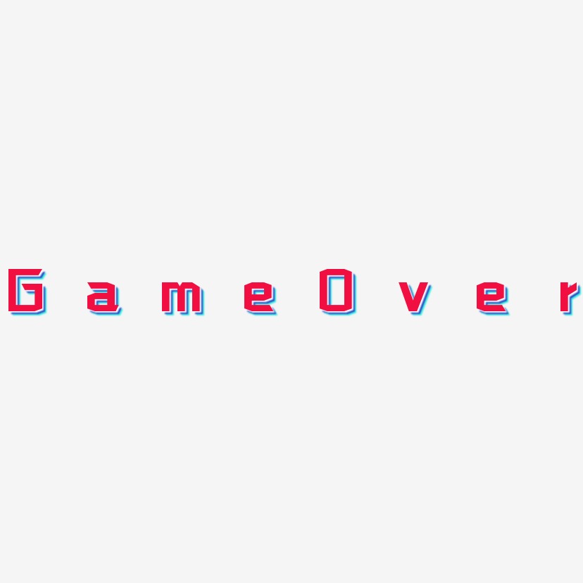 GameOver-力量粗黑体艺术字体