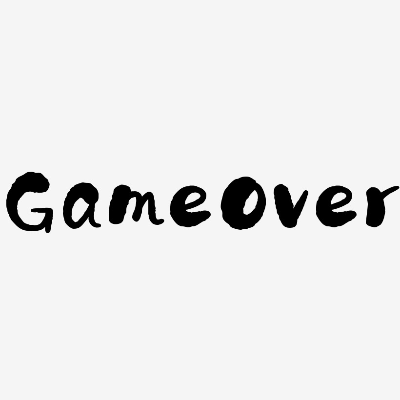 gameover-石头体svg素材