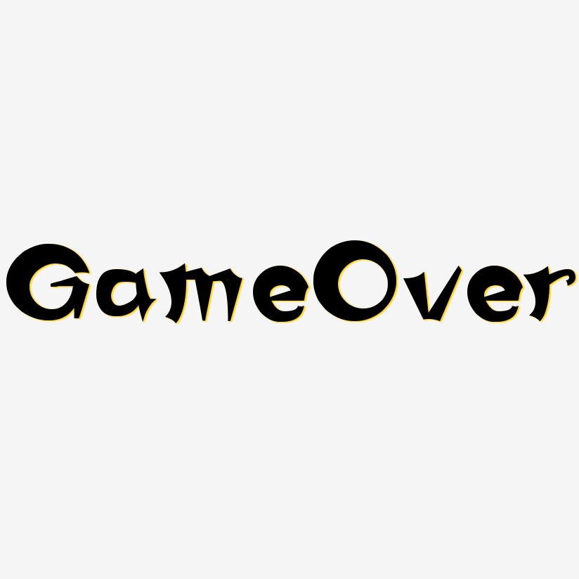GameOver-涂鸦体艺术字