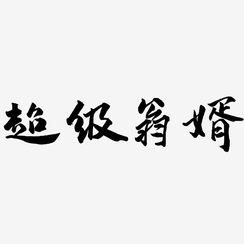 超级翁婿-武林江湖体字体