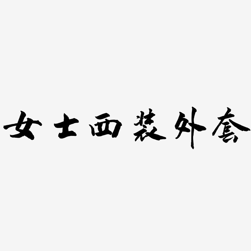 女士西装外套-武林江湖体字体下载