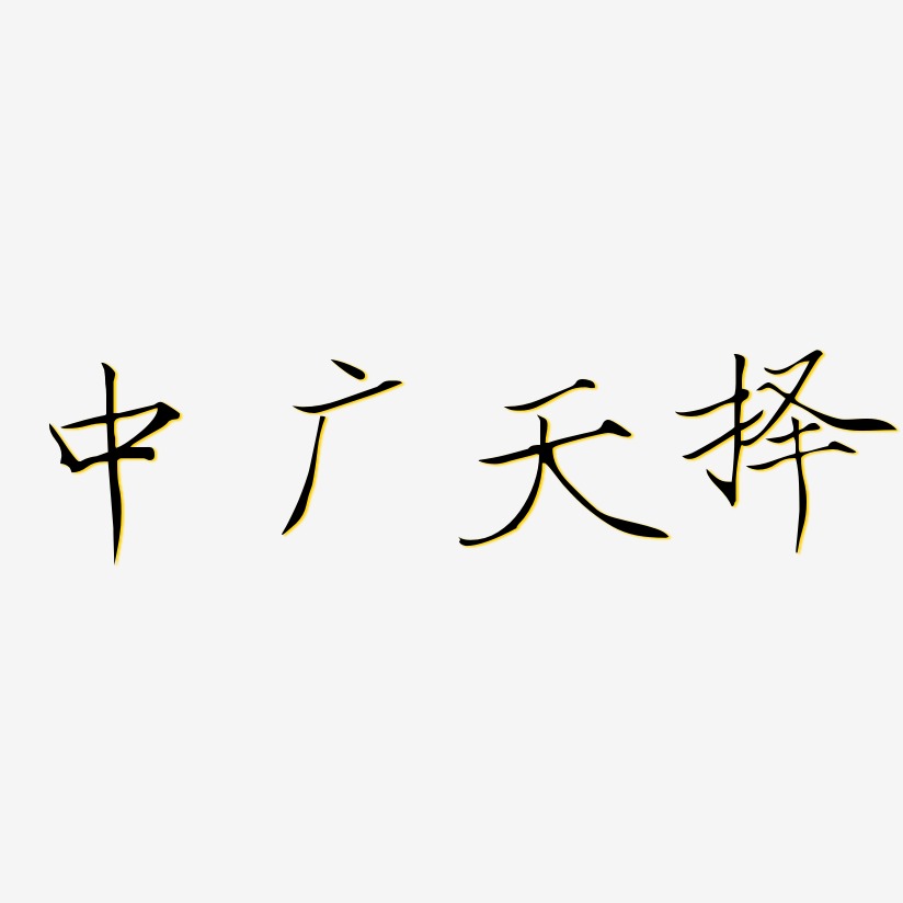 中广天择-瘦金体字体