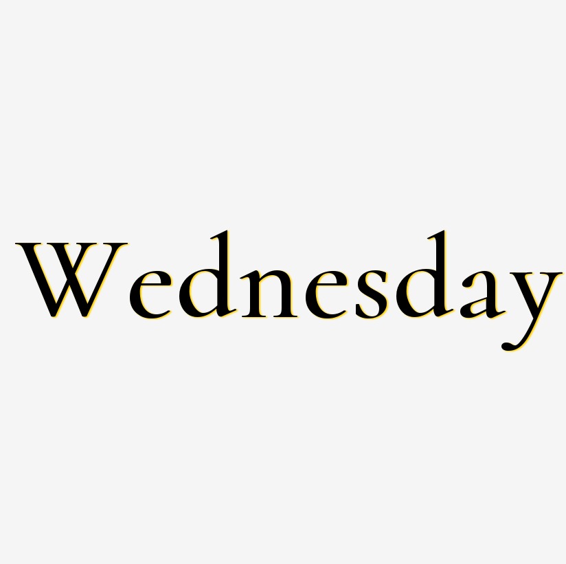 wednesday艺术字