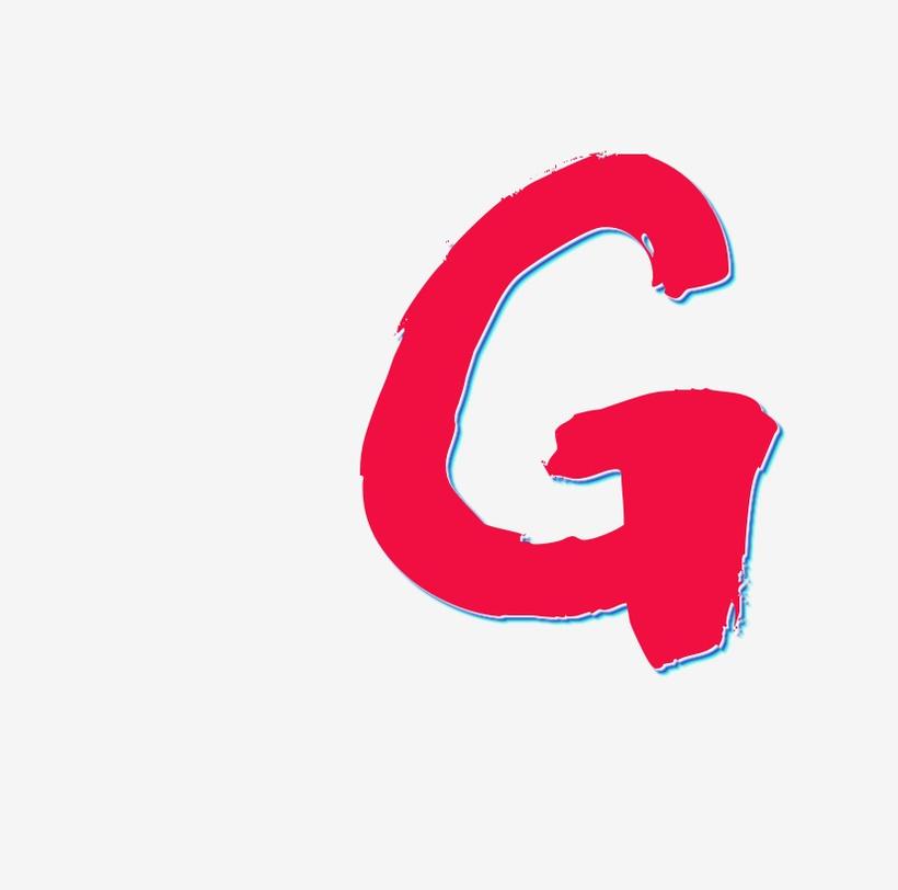 矢量彩色渐变英文字母G设计字体原创