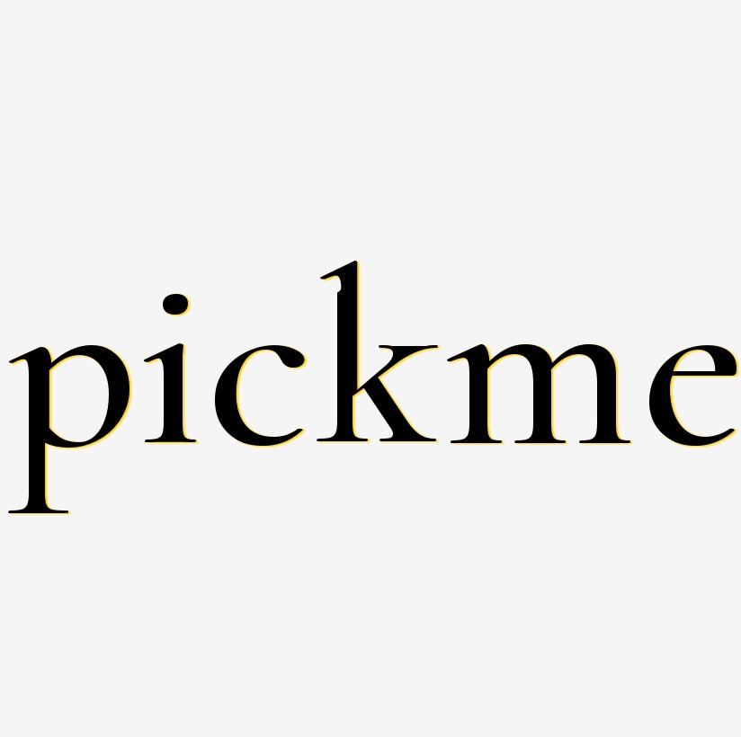 原创pickme艺术字