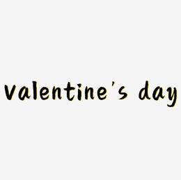 Valentine‘s day彩色立体卡通创意艺术字设计
