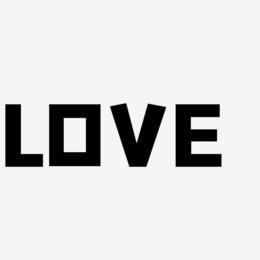 LOVE 书法字体