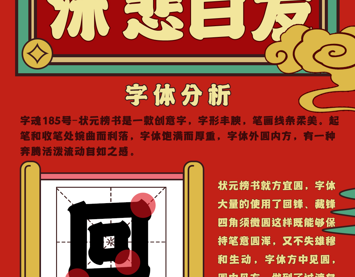 字魂状元榜书字体字形展示