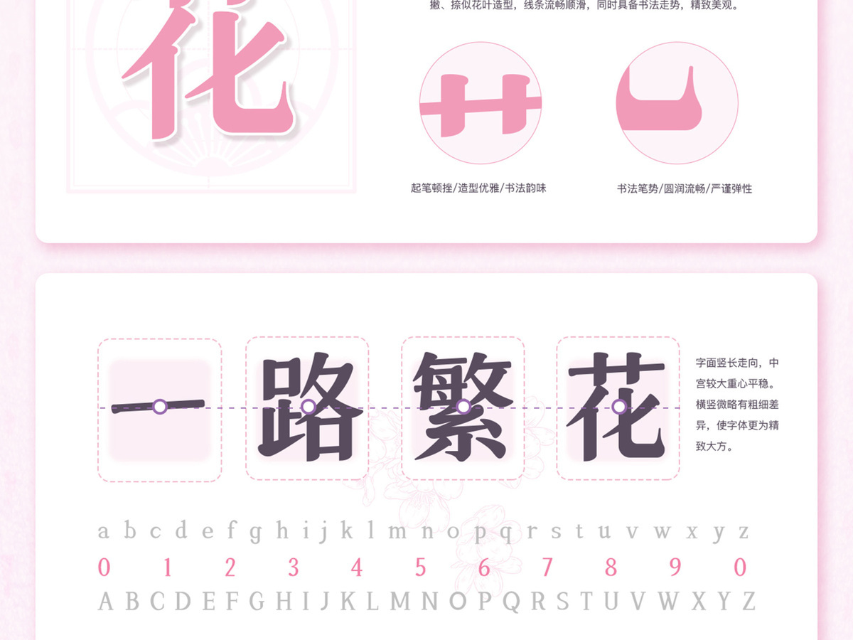 字魂樱花少女体字体字形展示